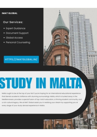 Study in Malta poster by IMAT Global