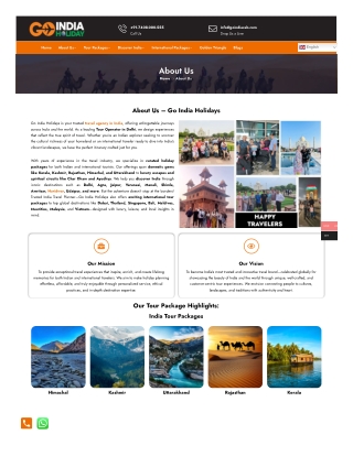 Trusted Tour Operator in Delhi | Leading Domestic Tour Operators in India – Go I