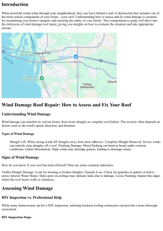 Wind Damage Roof Repair: How to Assess and Fix Your Roof