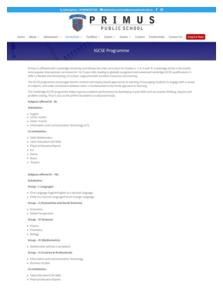 ICSE schools in bangalore | Primus Public School