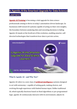 Agentic AI Training in Ameerpet | Agentic AI Course Online