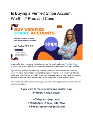 Buy Verified Stripe Account