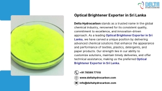 Optical Brightener Exporter in Sri Lanka