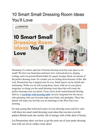 10 Smart Small Dressing Room Ideas You’ll Love