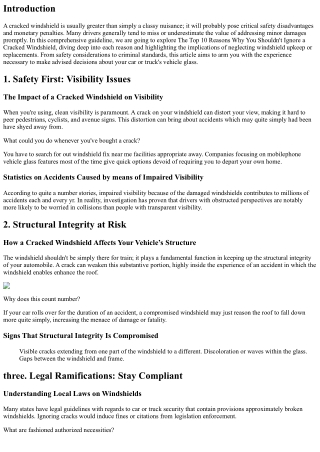 The Top 10 Reasons Why You Shouldn't Ignore a Cracked Windshield