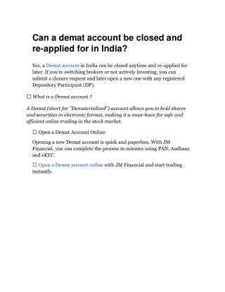 Open a demat account online