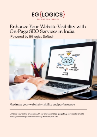 Enhance Your Website Visibility with On-Page SEO Services in India EGlogics Softech