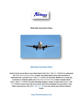 Is There a Fee for Correcting Date on Delta Ticket?