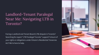 Trusted Landlord and Tenant Paralegal Near Me | LTB Paralegal Toronto Services