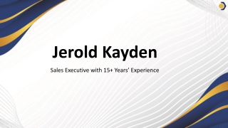 Jerold Kayden - A Revenue-Driving Force - Boston, MA