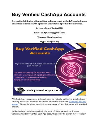 Buy Verified CashApp Accounts