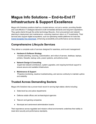 Magus Info Solutions – End-to-End IT Infrastructure & Support Excellence (1)