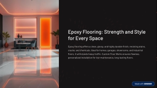 Epoxy Flooring Strength and Style for Every Space