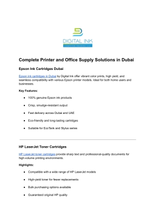 Complete Printer and Office Supply Solutions in Dubai.docx