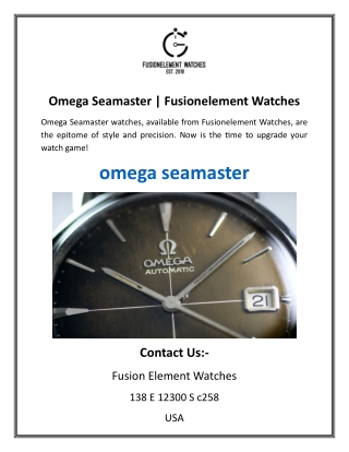 Omega Seamaster