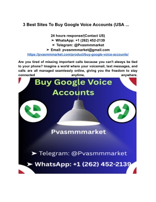 3 Best Sites To Buy Google Voice Accounts (USA