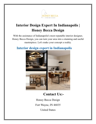 Interior Design Expert In Indianapolis  Honey Becca Design