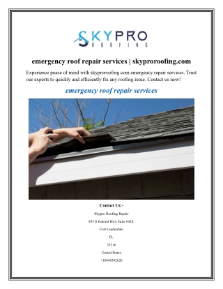 emergency roof repair services skyproroofing.com