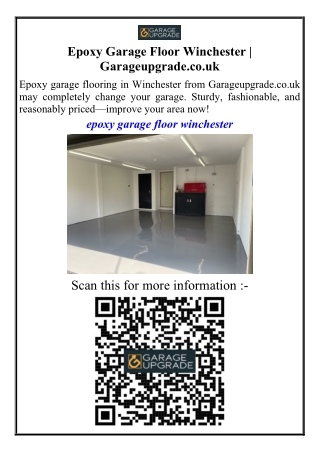 Epoxy Garage Floor Winchester Garageupgrade.co.uk