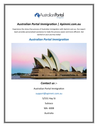 Australian Portal Immigration  Apimmi.com