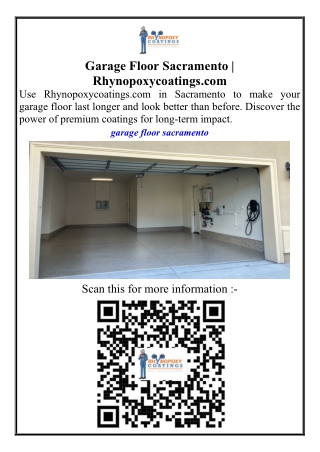 Garage Floor Sacramento Rhynopoxycoatings.com