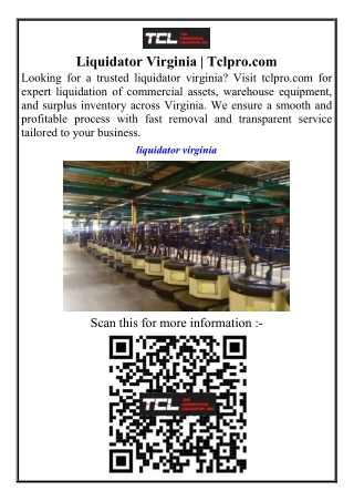 Liquidator Virginia Tclpro.com