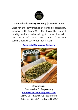 Cannabis Dispensary Delivery CannaWize Co