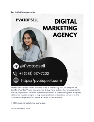 Buy Verified Venmo Accounts