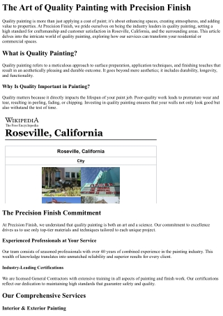 The Art of Quality Painting with Precision Finish