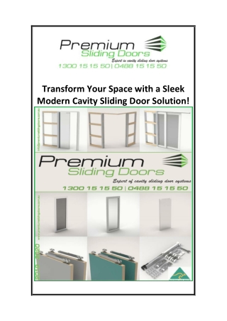 Transform Your Space with a Sleek Modern Cavity Sliding Door Solution!