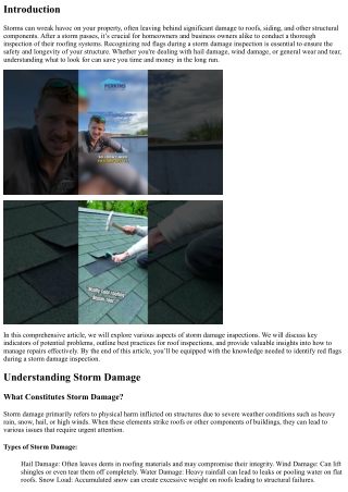 Recognizing Red Flags During a Storm Damage Inspection