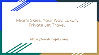 Luxury in the Skies: Private Charter Flights from Miami