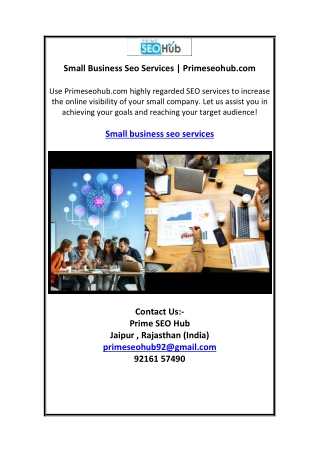 Small Business Seo Services | Primeseohub.com
