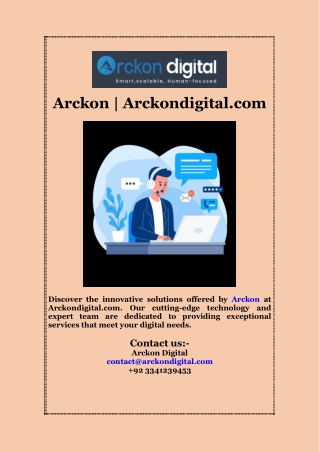 Arckon  Arckondigital com