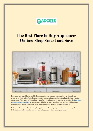 The Best Place to Buy Appliances Online Shop Smart and Save