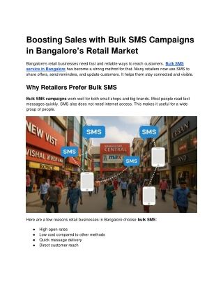 Boosting Sales with Bulk SMS Campaigns in Bangalore’s Retail Market