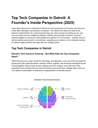 Detroit’s Leading Tech Firms (2025): Founder Insights & Industry Trends