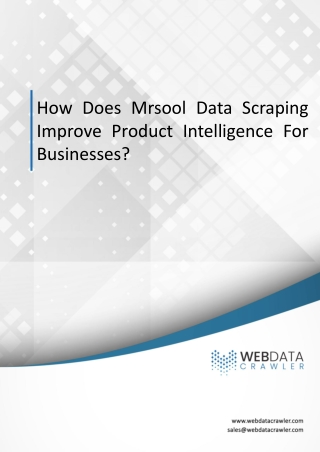 How Does Mrsool Data Scraping Improve Product Intelligence For Businesses