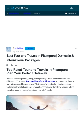 Explore the Best Tour and Travels in Pitampura for Memorable Journeys