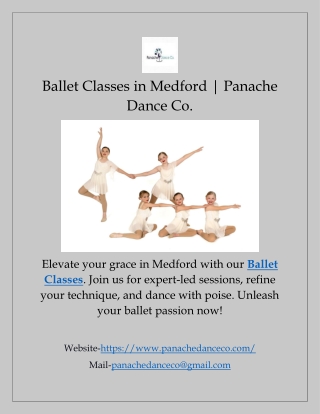 Ballet Classes in Medford | Panache Dance Co.
