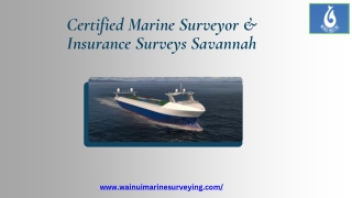 Certified Marine Surveyor & Insurance Surveys Savannah