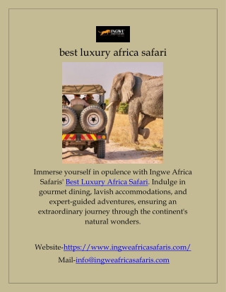 best luxury africa safari