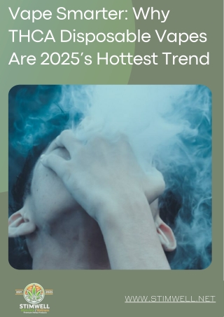 Vape Smarter Why THCA Disposable Vapes Are 2025’s Hottest Trend