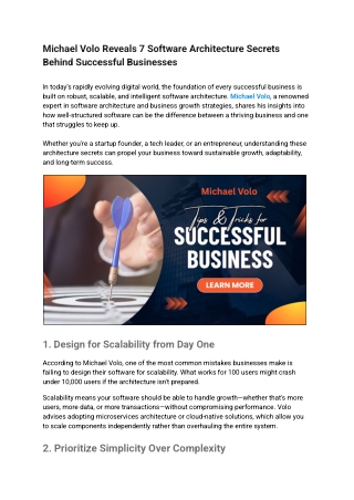 Michael Volo’s Proven Software Strategies for Growth