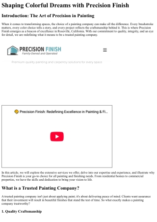 Shaping Colorful Dreams with Precision Finish