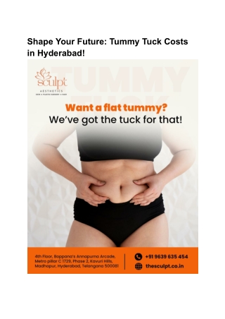 Shape Your Future_ Tummy Tuck Costs in Hyderabad
