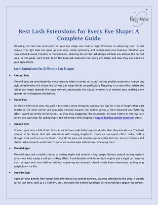 Best Lash Extensions