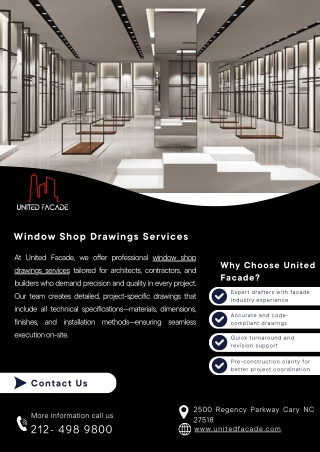 Window Shop Drawings Services