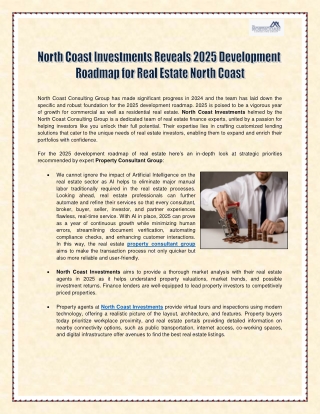 North Coast Investments Reveals 2025