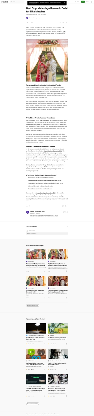 Best Gupta Marriage Bureau in Delhi for Elite Matches